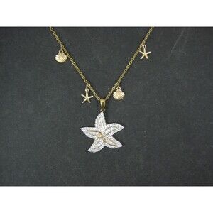 Vermeil Sterling Starfish Pendant Necklace